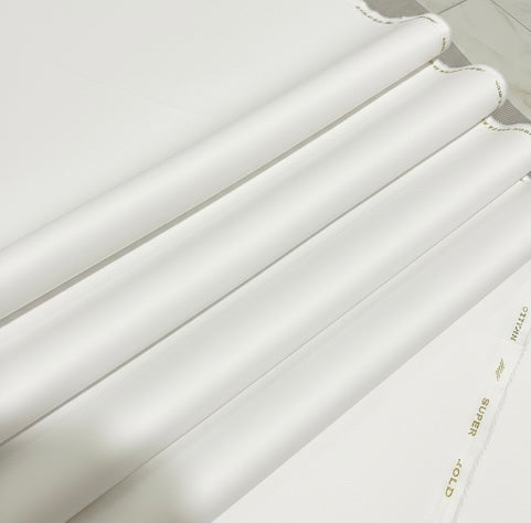 100% Cotton - Super Gold (Silver Finish) Off White