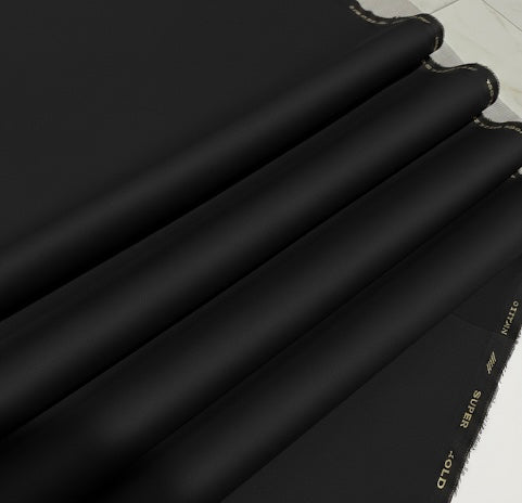 100% Cotton - Super Gold (Silver Finish) Jet Black