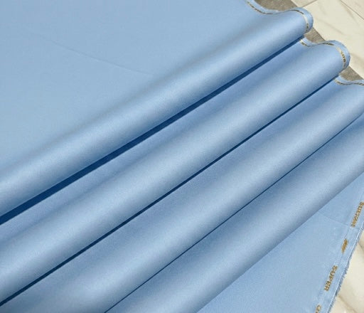 100% Cotton - Super Gold (Silver Finish) Sky Blue